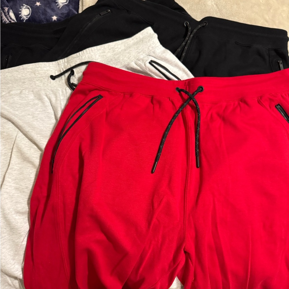 Men's Red Jogger Shorts 4 pair bundle